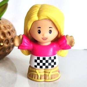 Fisher Price Little People Figures Barbie Dolls Race Car Driver